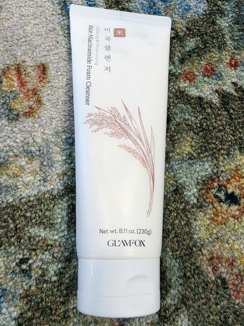New Glamfox Rice Niacinamide Foam Cleanser Full Sized